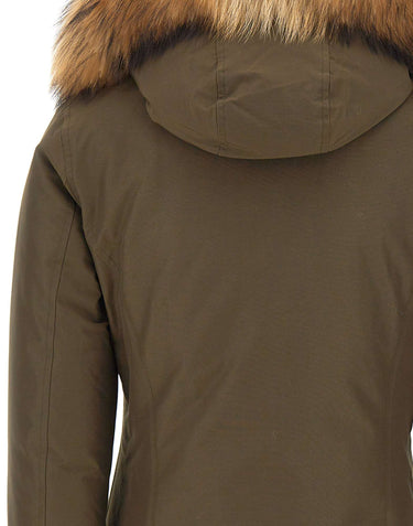 WOOLRICH Parka "Arctic Raccoon" GREEN Donna 