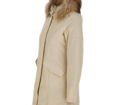 WOOLRICH Parka "Arctic Raccoon" WHITE Donna 