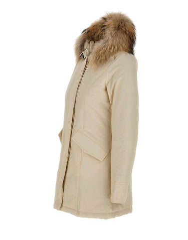 WOOLRICH Parka "Arctic Raccoon" WHITE Donna 