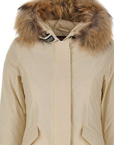 WOOLRICH Parka "Arctic Raccoon" WHITE Donna 