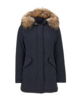 WOOLRICH Parka "Luxury Arctic Raccoon" BLUE Donna 