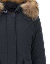 WOOLRICH Parka "Luxury Arctic Raccoon" BLUE Donna 