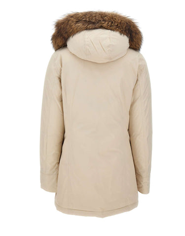 WOOLRICH Parka "Luxury Arctic Raccoon" WHITE Donna 