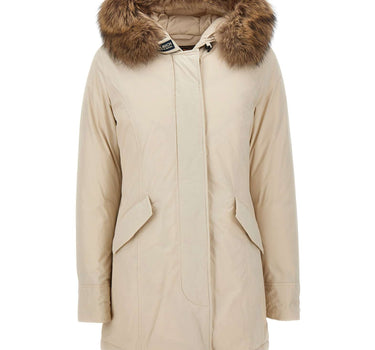 WOOLRICH Parka "Luxury Arctic Raccoon" WHITE Donna 