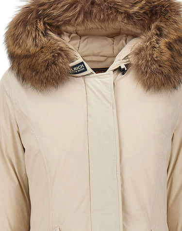 WOOLRICH Parka "Luxury Arctic Raccoon" WHITE Donna 