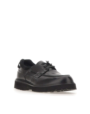 WOOLRICH Stringate in pelle BLACK Uomo 