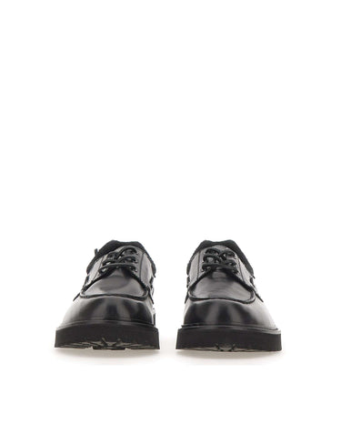 WOOLRICH Stringate in pelle BLACK Uomo 