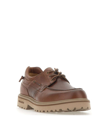 WOOLRICH Stringate in pelle BROWN Uomo 