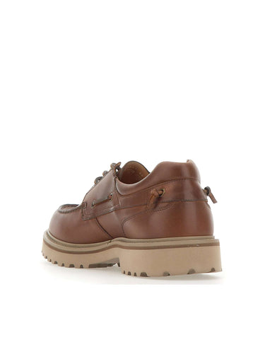 WOOLRICH Stringate in pelle BROWN Uomo 