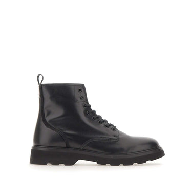 WOOLRICH Stivali stringati in pelle BLACK Uomo 