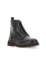 WOOLRICH Stivali stringati in pelle BLACK Uomo 