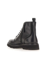 WOOLRICH Stivali stringati in pelle BLACK Uomo 