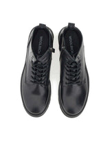 WOOLRICH Stivali stringati in pelle BLACK Uomo 