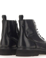 WOOLRICH Stivali stringati in pelle BLACK Uomo 