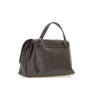 ZANELLATO Borsa a mano "Postina Foulard 70 Small" BROWN Donna 