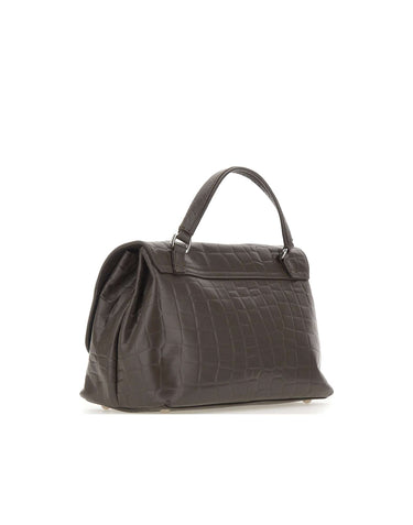 ZANELLATO Borsa a mano "Postina Foulard 70 Small" BROWN Donna 