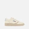 AUTRY Sneakers "Medalist Low" in pelle effetto vintage WHITE Donna 