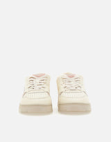AUTRY Sneakers "Medalist Low" in pelle effetto vintage WHITE Donna 
