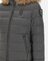 Piumino lungo con pelliccia "Kristin" 25WBLDK03103 006047978GG BLAUER 