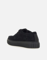 CLARKS Stringata "Torhill Lo" in camoscio BLACK Uomo 