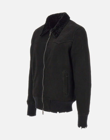 Giacca in shearling GU26F18011MEVL NERO GIORGIO BRATO 