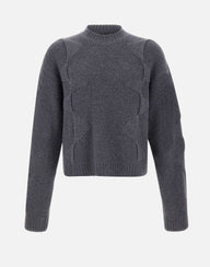 Maglia "Cropped Spiral Knit" M07063 DGY05 HELIOT EMIL 