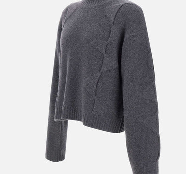 Maglia "Cropped Spiral Knit" M07063 DGY05 HELIOT EMIL 