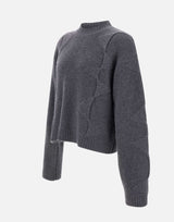 Maglia "Cropped Spiral Knit" M07063 DGY05 HELIOT EMIL 
