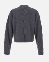 Maglia "Cropped Spiral Knit" M07063 DGY05 HELIOT EMIL 