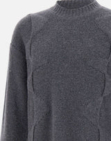 Maglia "Cropped Spiral Knit" M07063 DGY05 HELIOT EMIL 