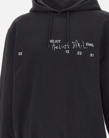 Felpa "Fulgens Hoodie" M08081 BLK01 HELIOT EMIL 