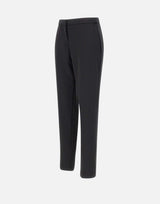 KAOS Pantaloni in crepe BLACK Donna 