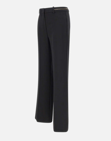 KAOS Pantaloni in crepe BLACK Donna 