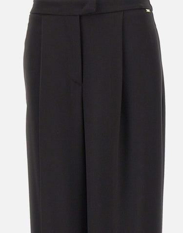 KAOS Pantaloni in viscosa BLACK Donna 