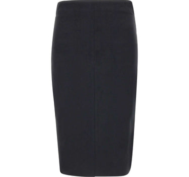 KAOS Gonna effetto scamosciato BLACK Donna 