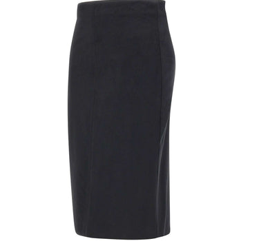 KAOS Gonna effetto scamosciato BLACK Donna 