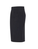 KAOS Gonna effetto scamosciato BLACK Donna 