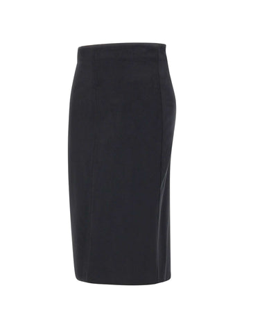 KAOS Gonna effetto scamosciato BLACK Donna 