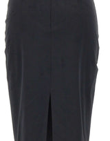 KAOS Gonna effetto scamosciato BLACK Donna 