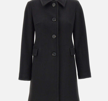 KAOS Cappotto in panno BLACK Donna 