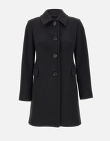 KAOS Cappotto in panno BLACK Donna 