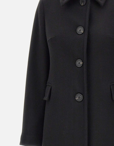 KAOS Cappotto in panno BLACK Donna 
