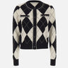 KAOS Cardigan Argyle BLACK Donna 