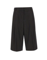 KAOS Bermuda gessati con pince BLACK Donna 
