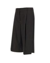 KAOS Bermuda gessati con pince BLACK Donna 