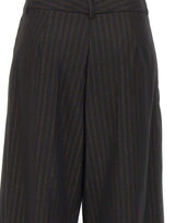 KAOS Bermuda gessati con pince BLACK Donna 