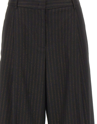 KAOS Bermuda gessati con pince BLACK Donna 