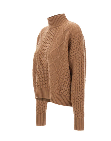KAOS Maglione in lana BROWN Donna 