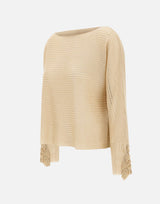 Maglia semi trasparente a righe CF5103MS015 A4356 LIU-JO 