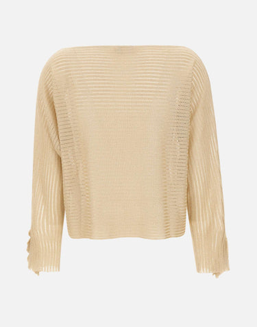 Maglia semi trasparente a righe CF5103MS015 A4356 LIU-JO 